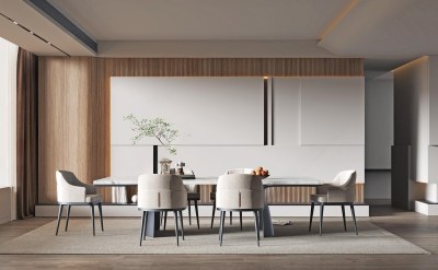 现代家居餐厅3D模型下载